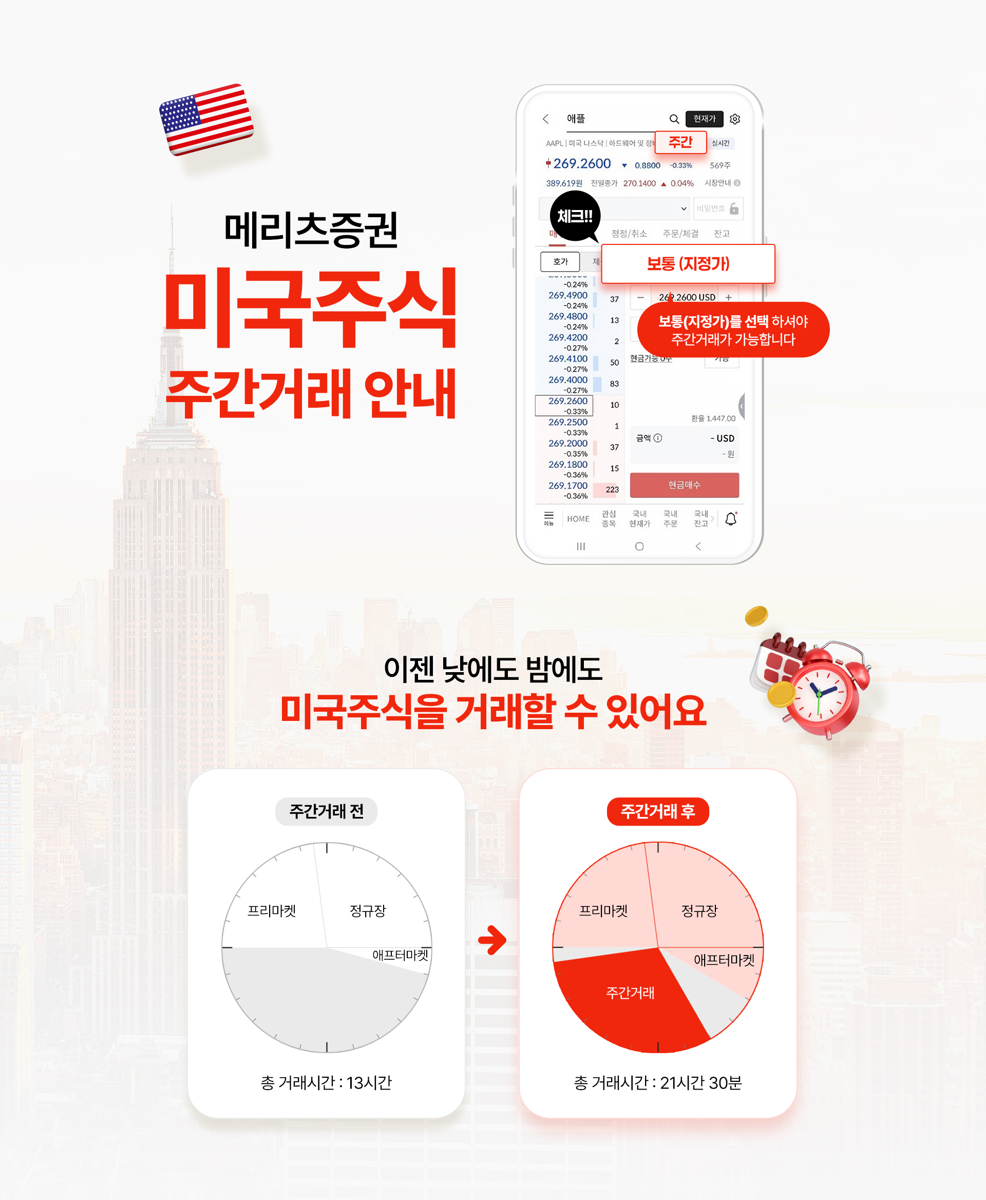 
              메리츠증권
              미국주식
              주간거래 안내
              이젠 낮에도 밤에도
              미국주식을 거래할 수 있어요
            